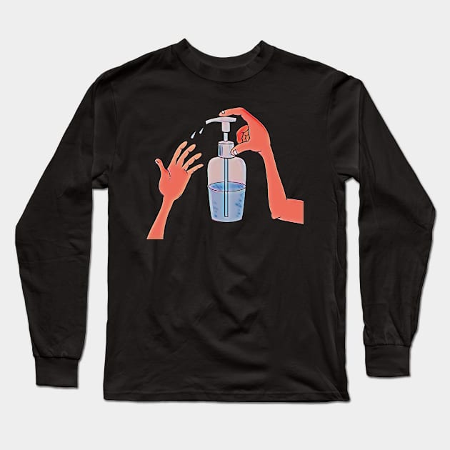 Covid 19 protection : WASH YOUR HANDS! Long Sleeve T-Shirt by MACIBETTA
